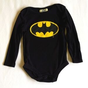 dc comics batman long sleeve bodysuit diaper shirt 18-24 months baby